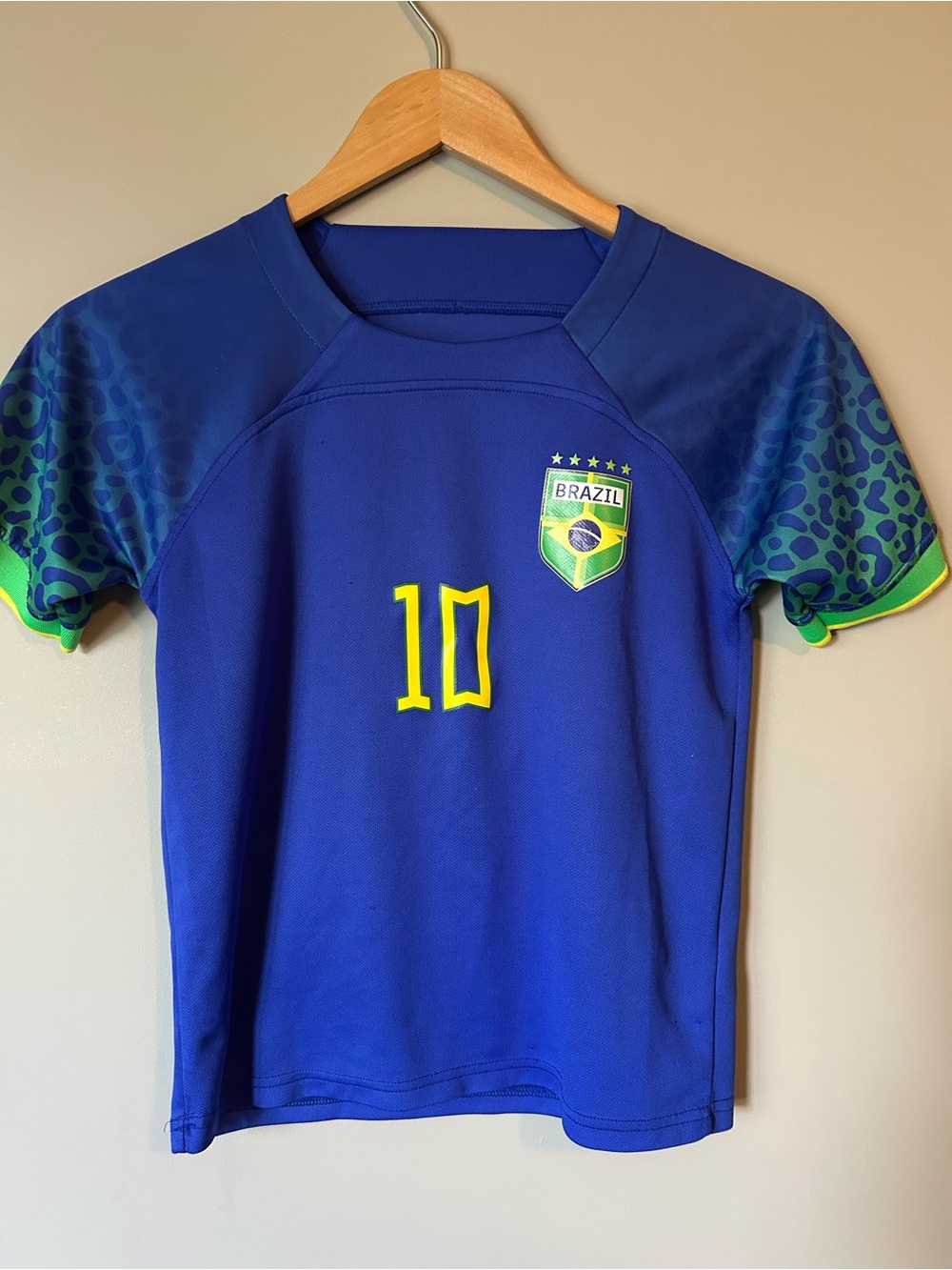 Kids' Blue Neymar Jr  Soccer Jersey with Number 10